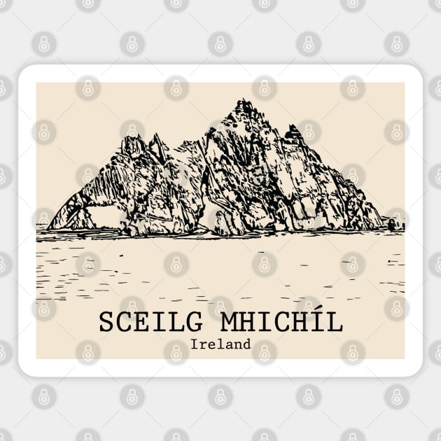 Sceilg Mhichíl - Ireland Magnet by Lakeric